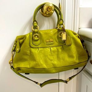 Coach signature handbag green